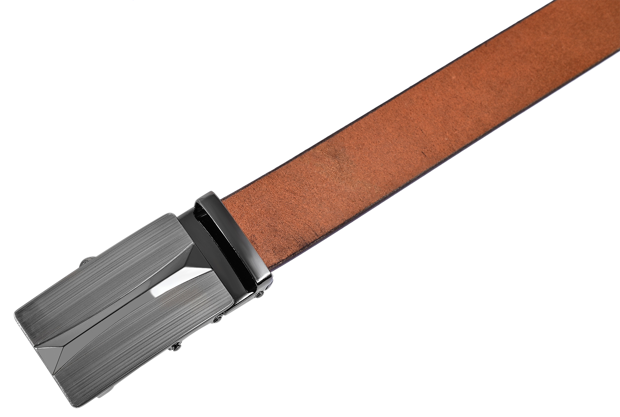 Leonardo Verrelli Echtleder Automatik-Gürtel, max. 100 cm/ 35 mm, braun (tan) - kürzbar