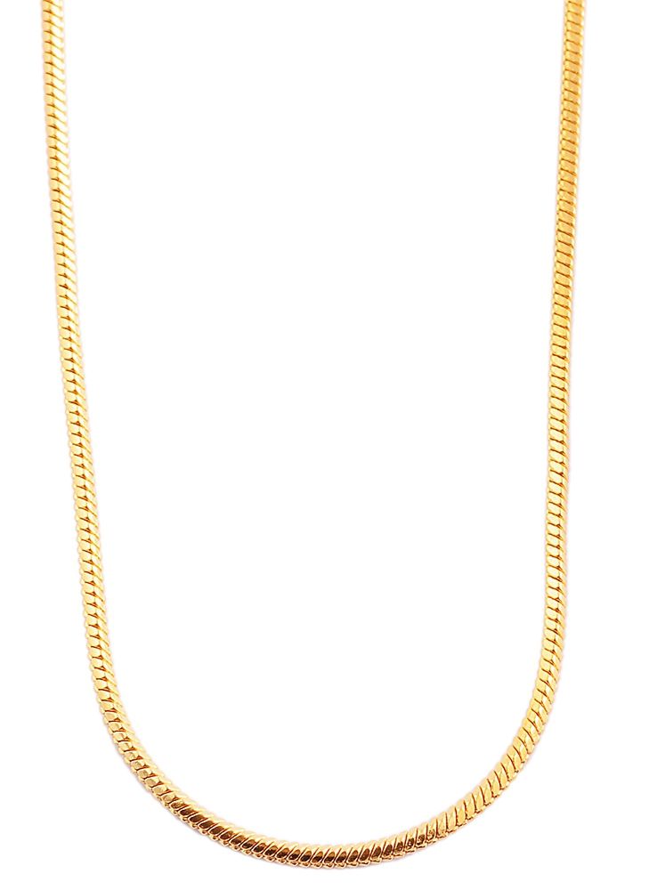 "Jillane", Akzent Edelstahl Schlangenkette, poliert, goldfarben, 60 cm