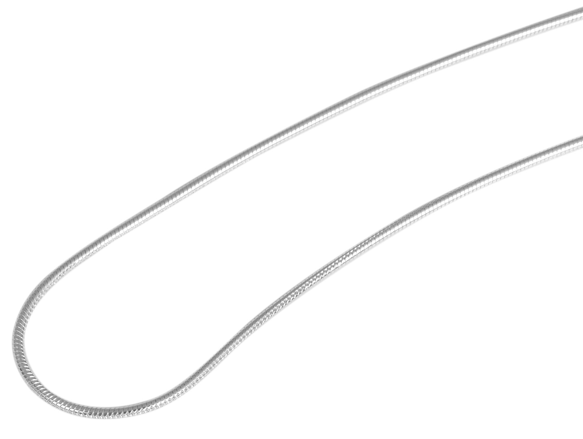 "Shadi" 925/- Echt Silber Schlangenkette, rhodiniert, 42 cm/ 1mm