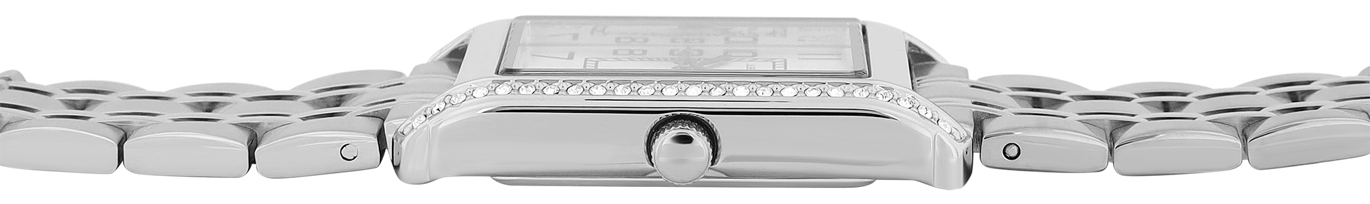 JUST WATCH Damenuhr "Ebba" mit Edelstahlband, 38 x 24 mm, silberfarben/ weiß