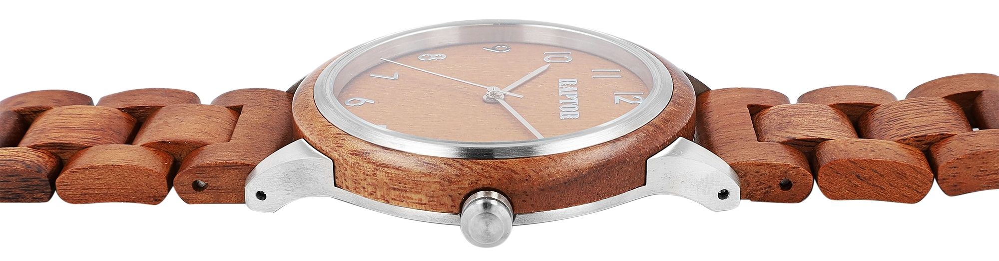 Raptor Herrenuhr "Cedric", Koaholzarmband und -gehäuse mit Edelstahl