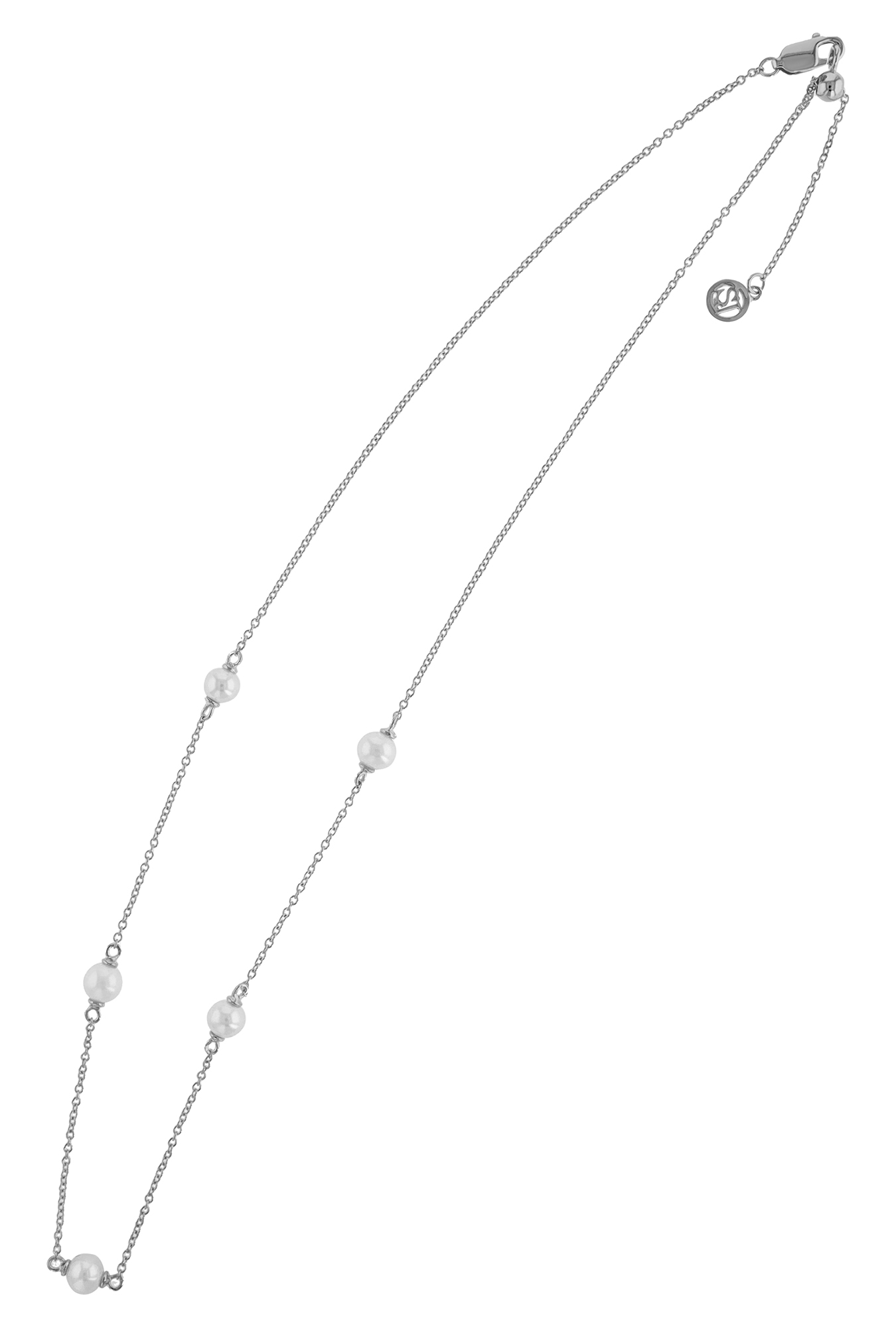 Sif Jakobs Jewellery 925/- Echt Silber Kette mit Perle "Padua Cinque", rhodiniert, 45 cm (kürzbar)
