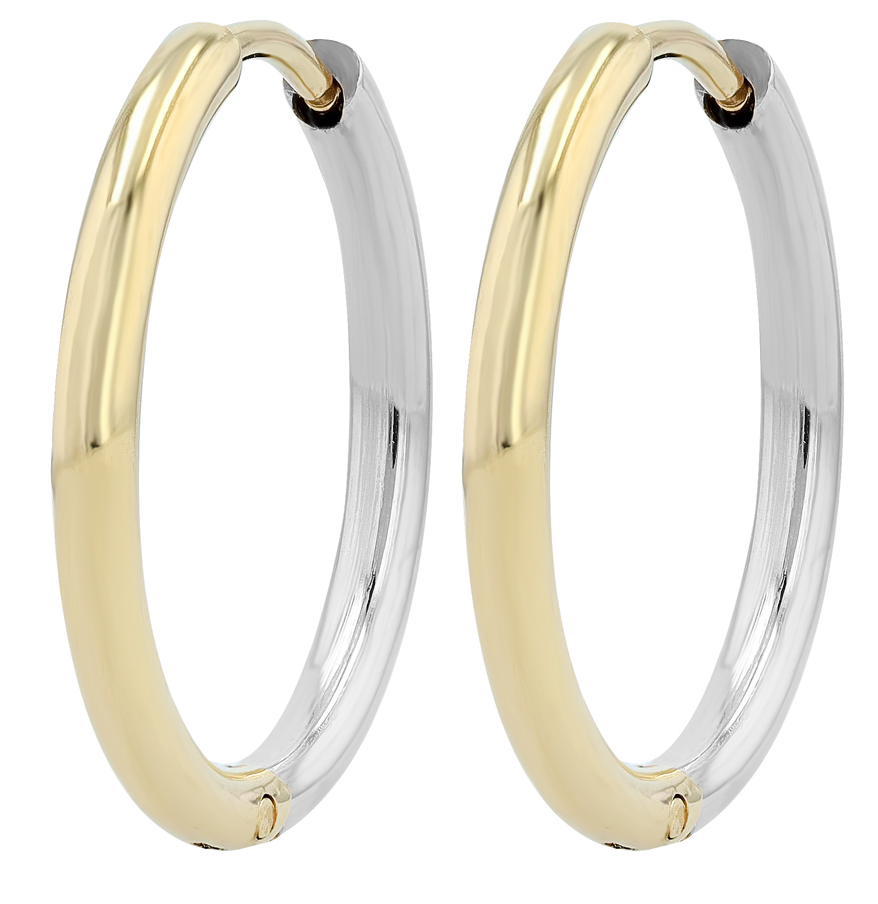 "Amira" Akzent Edelstahl Creolen Ø 20 mm, bicolor
