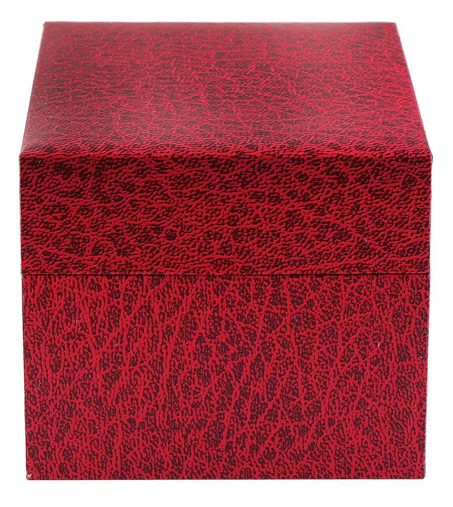 Uhren-Klappbox, Pappe, rot, 7,5 cm x 9 cm x 11 cm