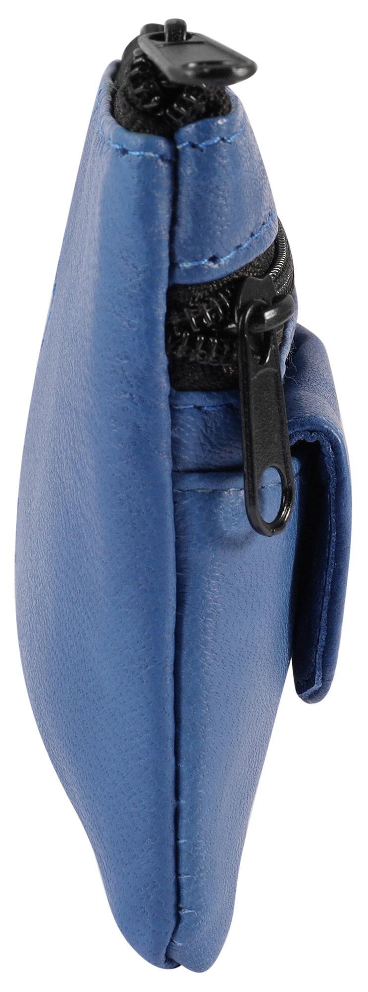Excellanc Echtleder Schlüsseletui / Schlüsselbeutel, blau