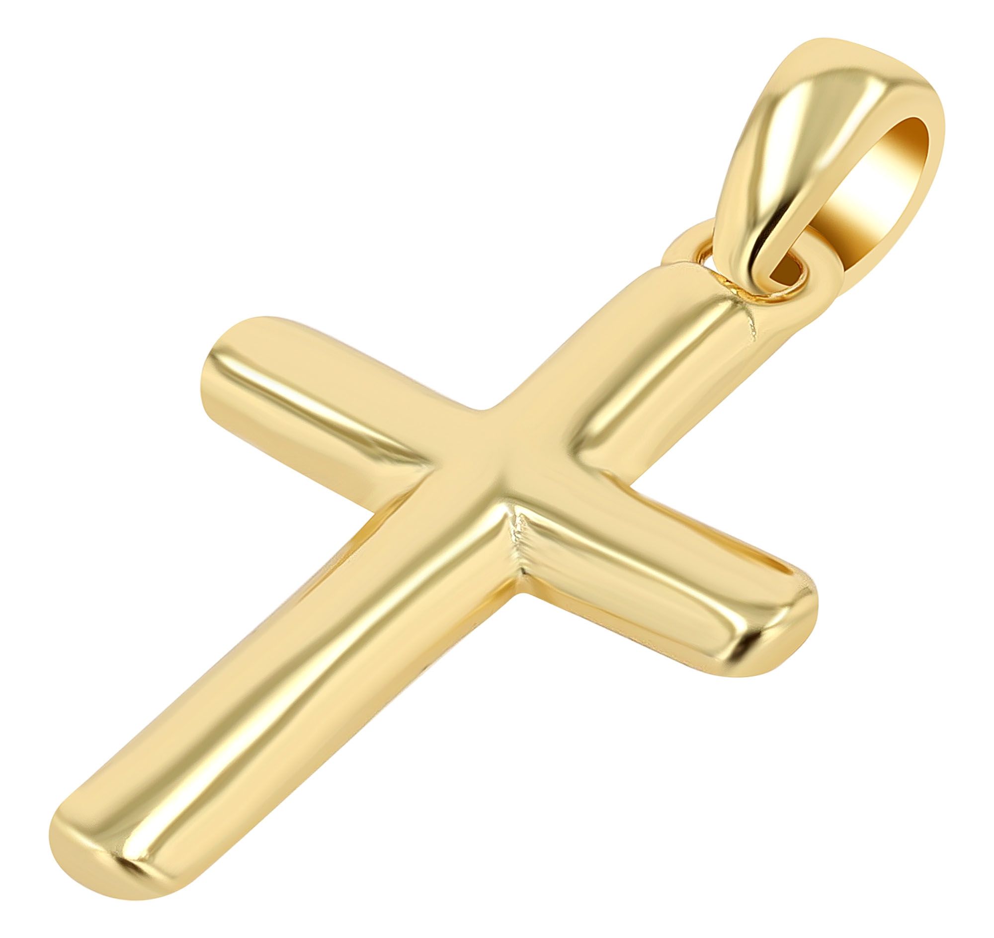 "Esther" - 925/- Echt Silber Anhänger - Kreuz, vergoldet