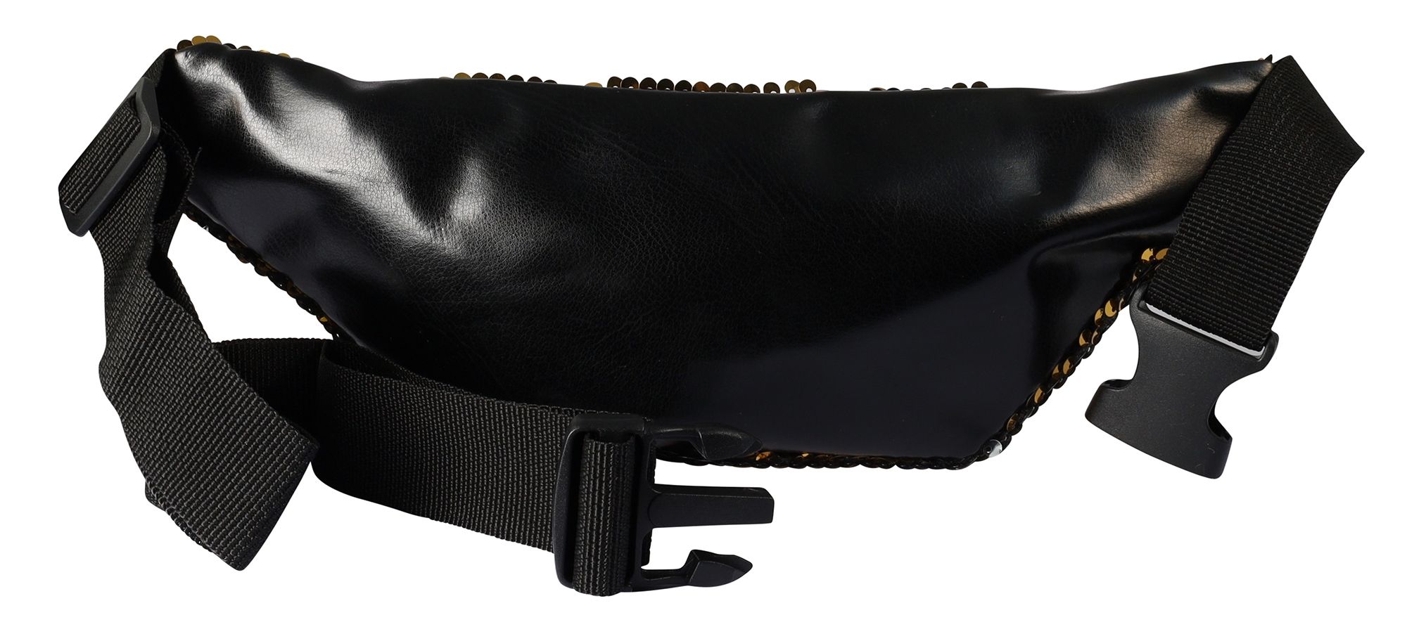 Gürteltasche mit goldfarbenen Pailetten