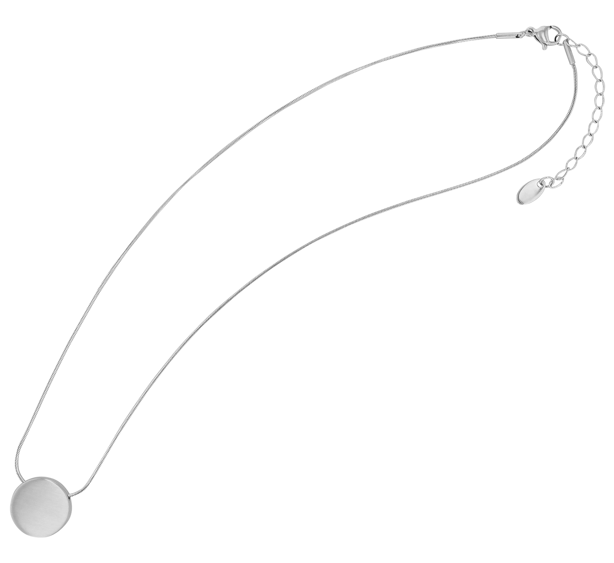 "Abina" Edelstahlkette mit Gravurplatte, 42 + 5 cm