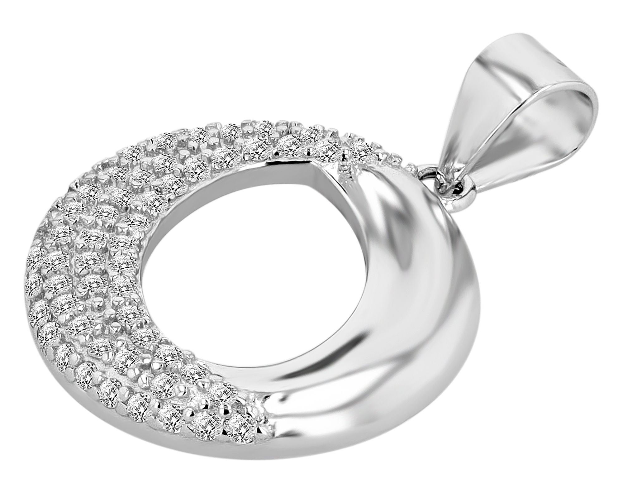 Akzent Kettenanhänger "Fiore" aus 925er Sterlingsilber, rhodiniert