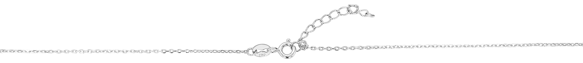 "Heyli" 925/- Echt Silber Kette mit Herzanhänger, Zirkonia blau, rhodiniert