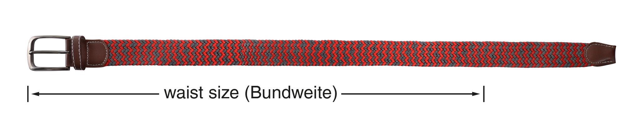 Flechtgürtel aus Textil, Gr 100cm (S)