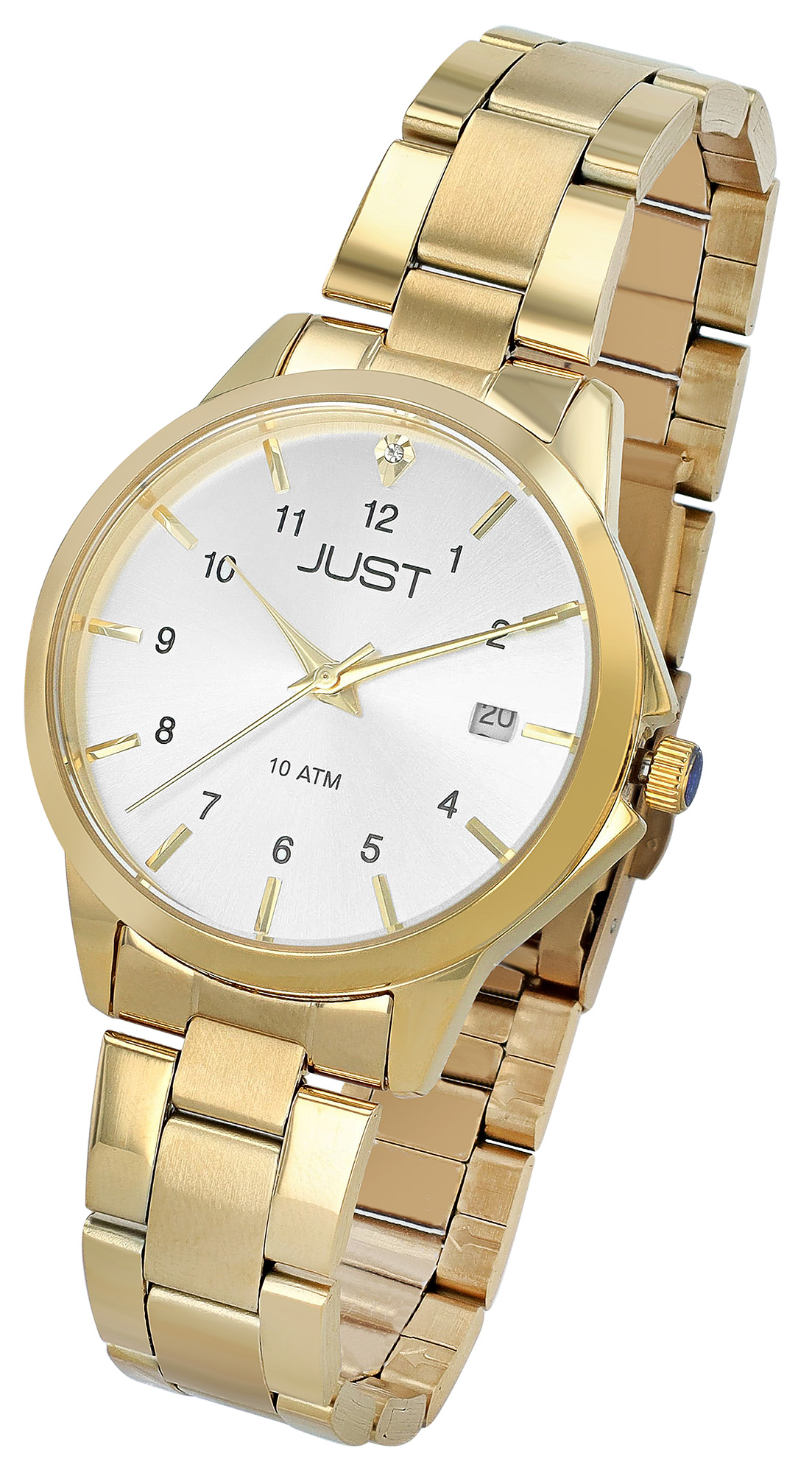 JUST Damenuhr "Amely" mit Edelstahlarmband, Ø 34 mm, 10ATM, goldfarben/ silberfarben