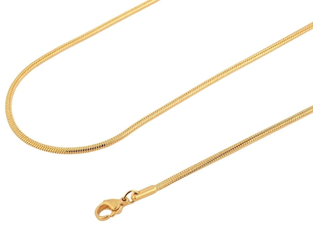"Jillane", Akzent Edelstahl Schlangenkette, poliert, goldfarben, 60 cm