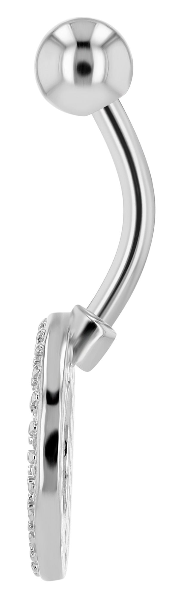 "Lugia", Edelstahl-Bronze Bauchnabelpiercing, Stabstärke 1,6 mm / Länge 11 mm / Kugelgröße 5 mm