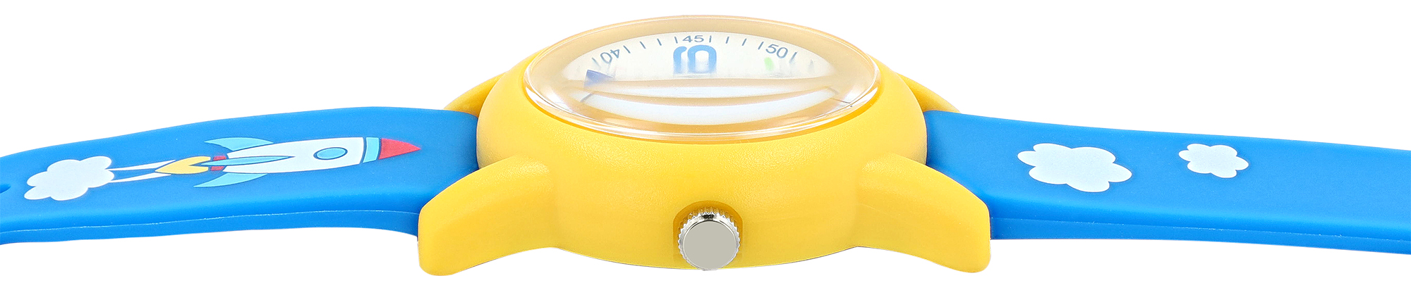 Q&Q Kinderuhr "Rakete", Band aus Resin, 10 ATM