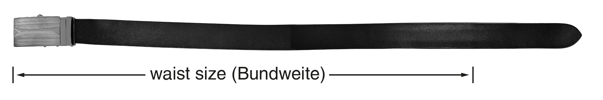 Leonardo Verrelli Echtleder Automatik-Gürtel, max. 100 cm/ 35 mm, schwarz - kürzbar