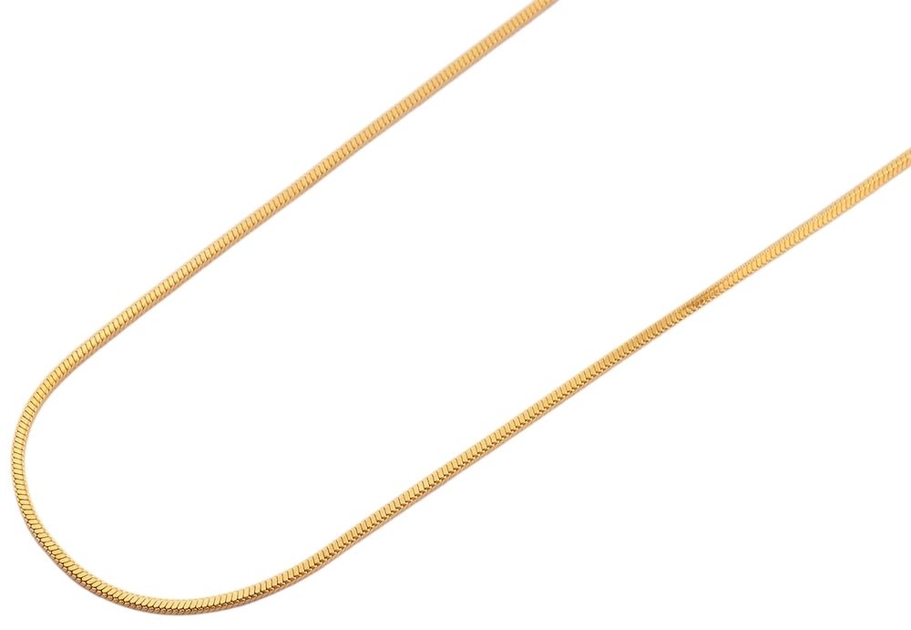 Akzent Schlangenkette, Edelstahl, goldfarben, Länge 70 cm