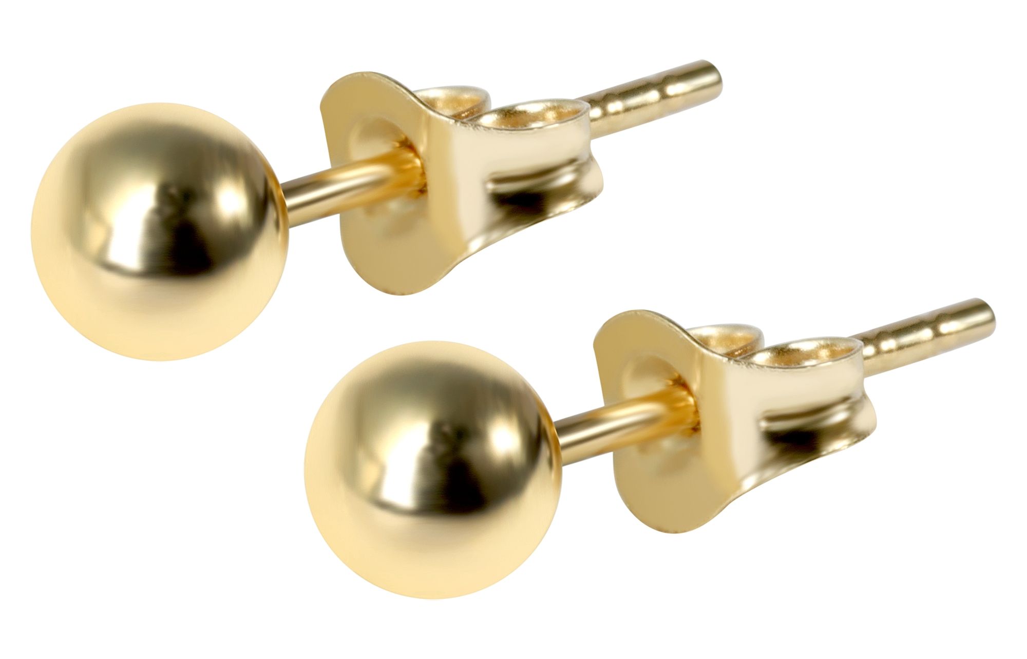 333/- Gold Ohrstecker, Ø 4 mm, Gelbgold, 8 Karat