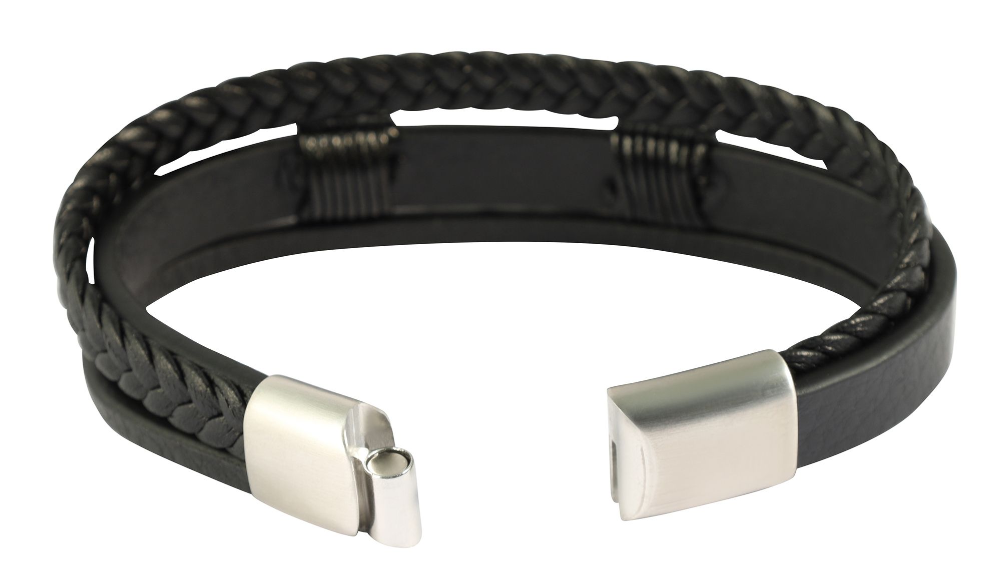 "Arne" - 17cm, Armband aus Lederimitat, Anker, 4-VE