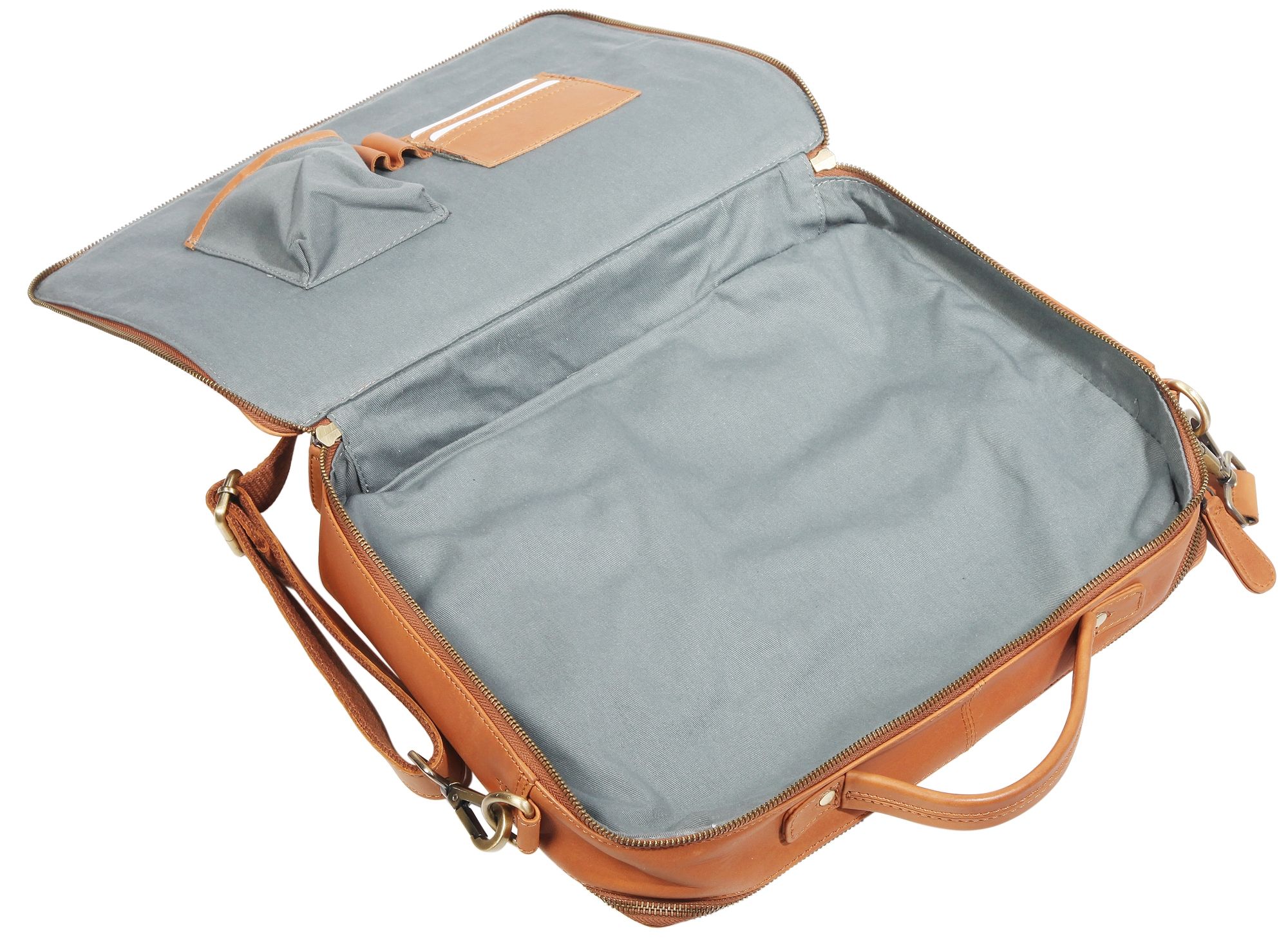 Leonardo Verrelli Echt Leder Tasche Laptoptasche Businesstasche, Braun