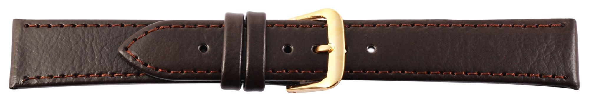 Echtleder-Uhrenarmbänder, dunkelbraun, VE 10, 18 mm