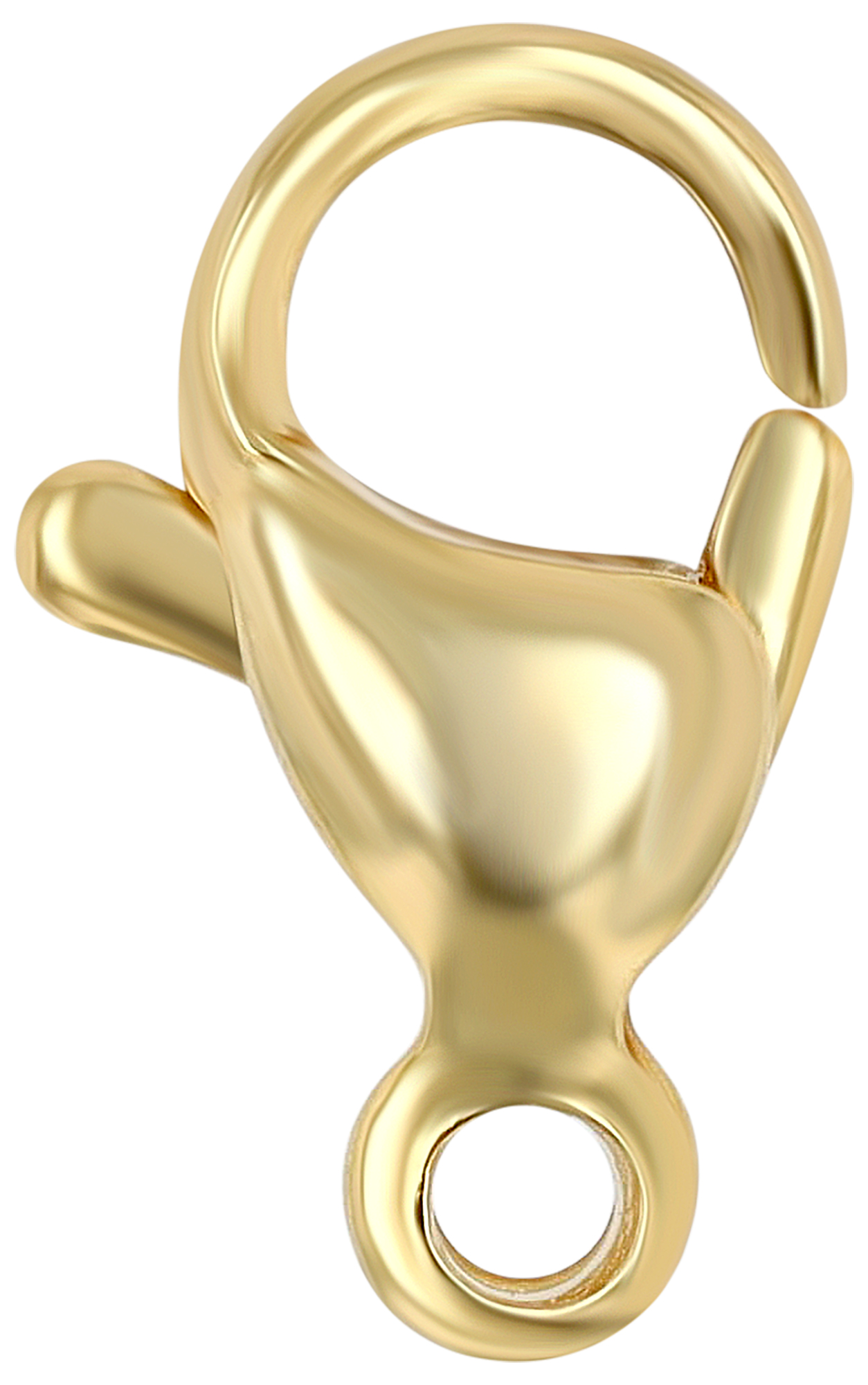Karabinerverschluss 10 mm (Schmuckersatzteilen) Edelstahl, VE-10, goldfarben