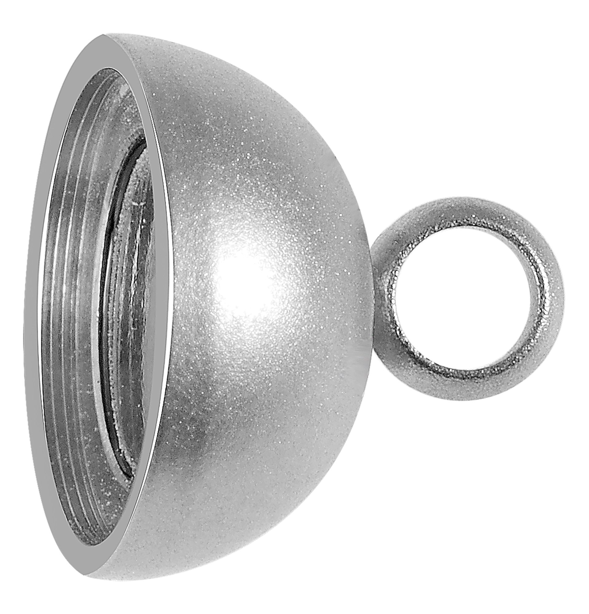 Akzent Magnetschließe, Edelstahl, rund, mattiert, silberfarben, Ø 6 mm