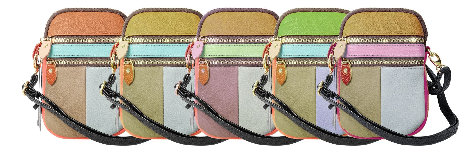 Echt Leder Tasche , farblich sortiert