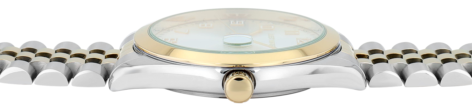 Just Watch Herrenuhr "Harald" mit Edelstahl Gliederarmband, Datumsanzeige, Ø 42 mm, 5ATM, silberfarben/bicolor