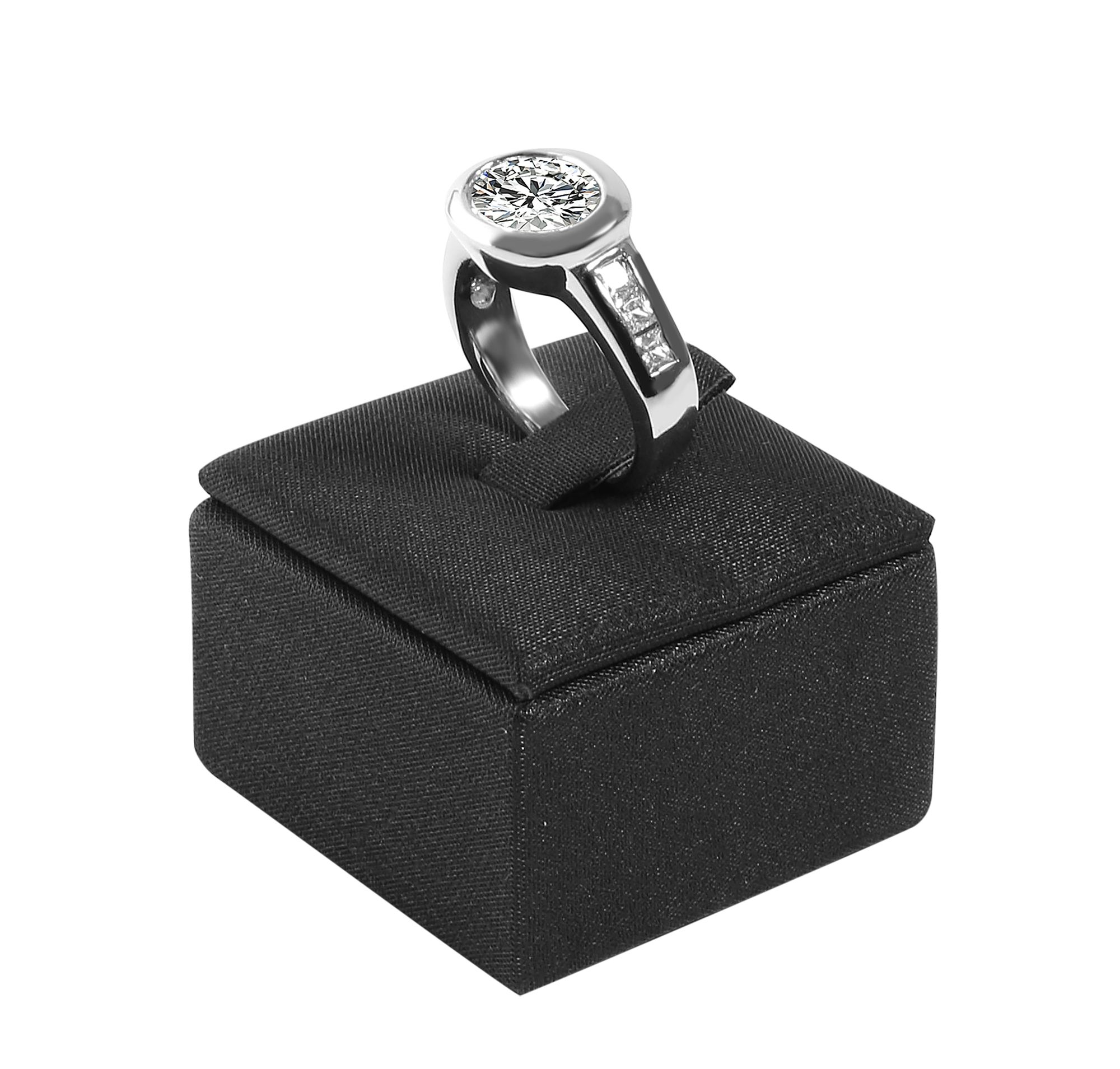Ringaufsteller (Dekoserie Soft), PU-bezogen, Höhe 3 cm, schwarz