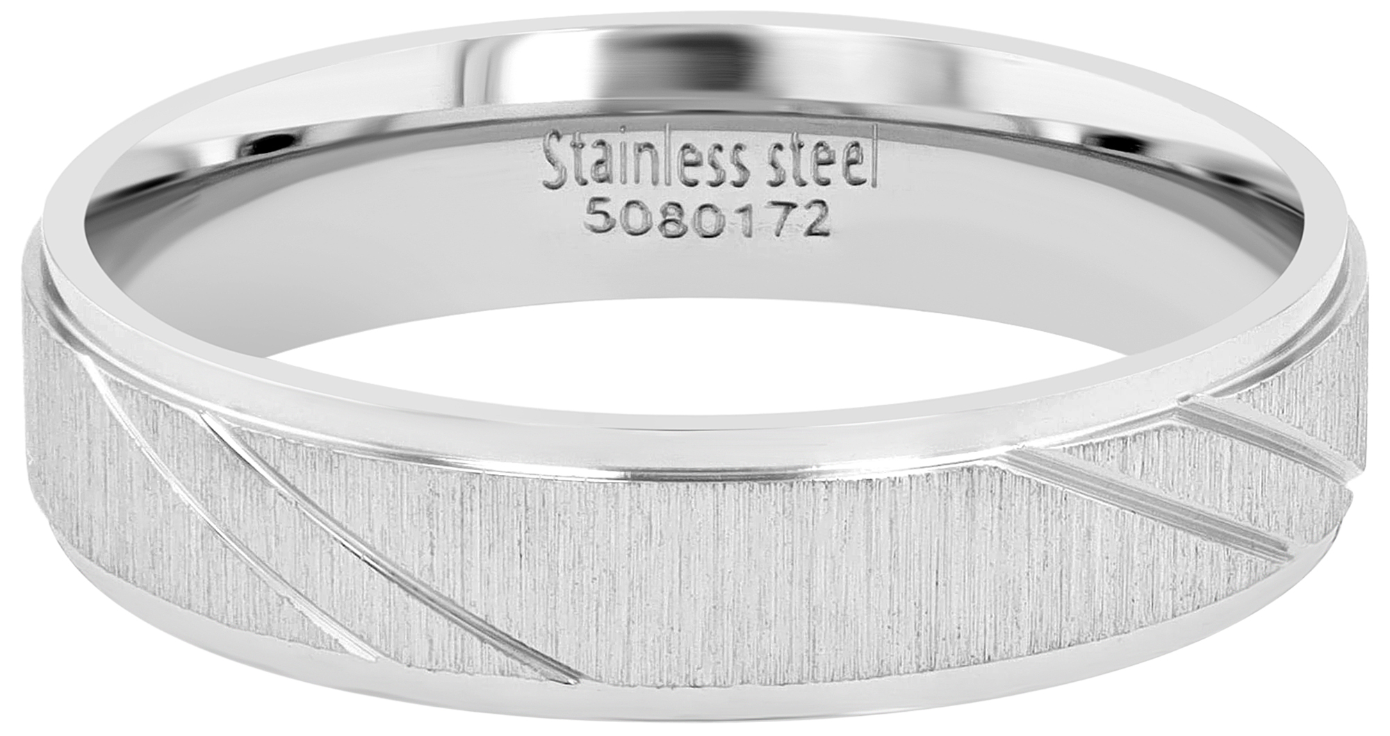 "Sincere Devotion" Herren Partnerring, Edelstahl, gebürstet/poliert, Gr. 64