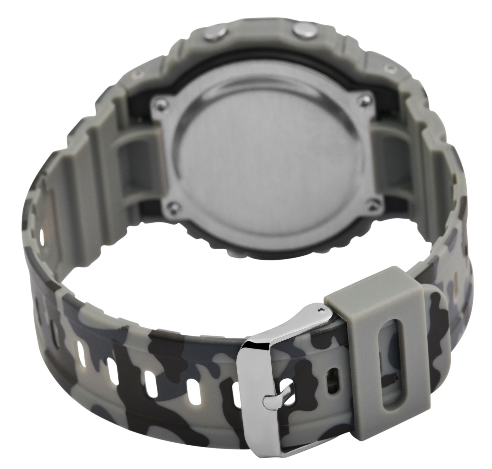 Xinjia Herren Digitaluhr Ø 44 mm,, Kunststoff/ Silikonarmband, Camouflage Print, grau/ schwarz