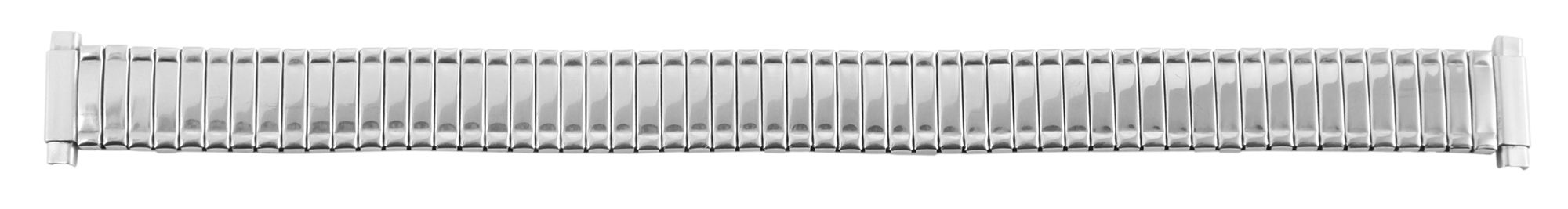 Edelstahl-Zugarmband, silberfarben, Anstoßbreite flexibel, 16 mm - 24 mm
