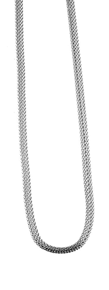 Akzent Edelstahl Damen Schlangenkette, Länge: 42 cm / Stärke: 3 mm