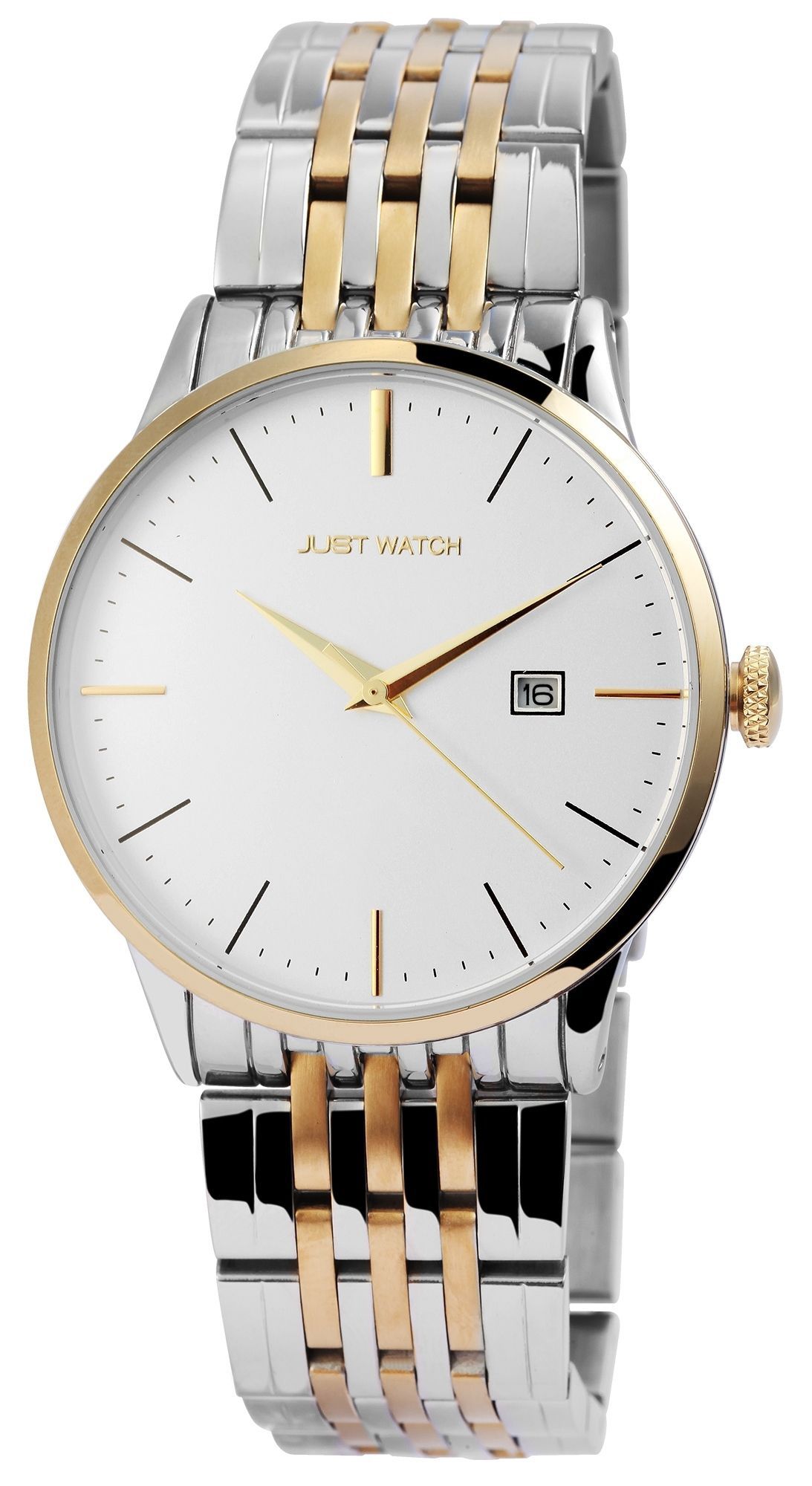 Just Watch Unisexuhr mit Edelstahlarmband, bicolor