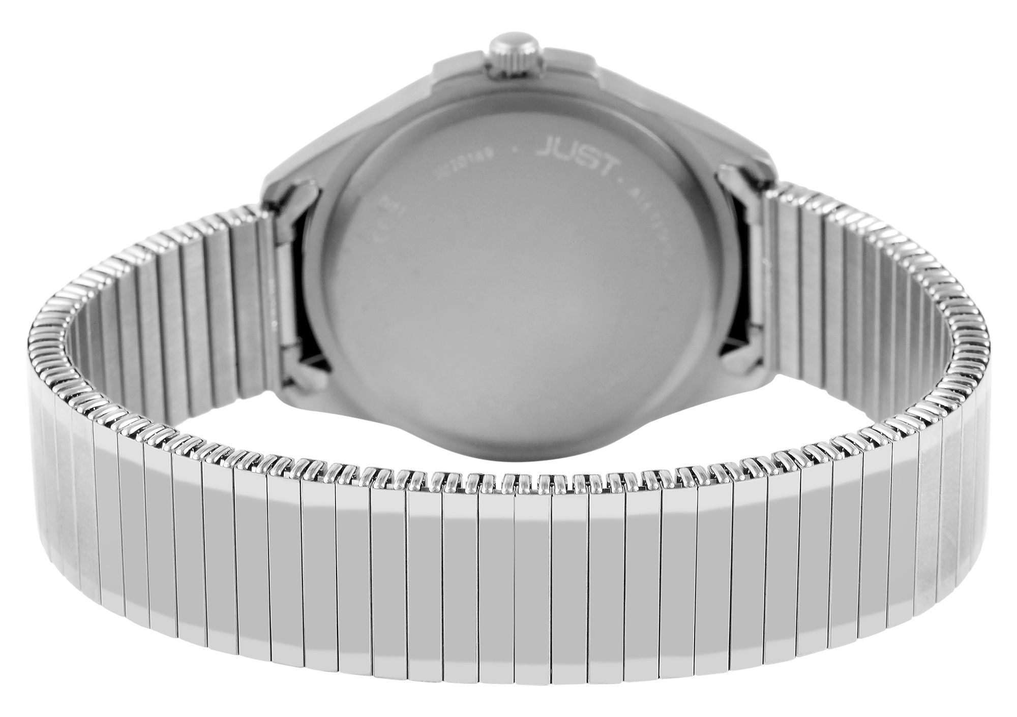 Just Herrenuhr mit Zugarmband, Titan, 5 ATM, schwarzes ZB
