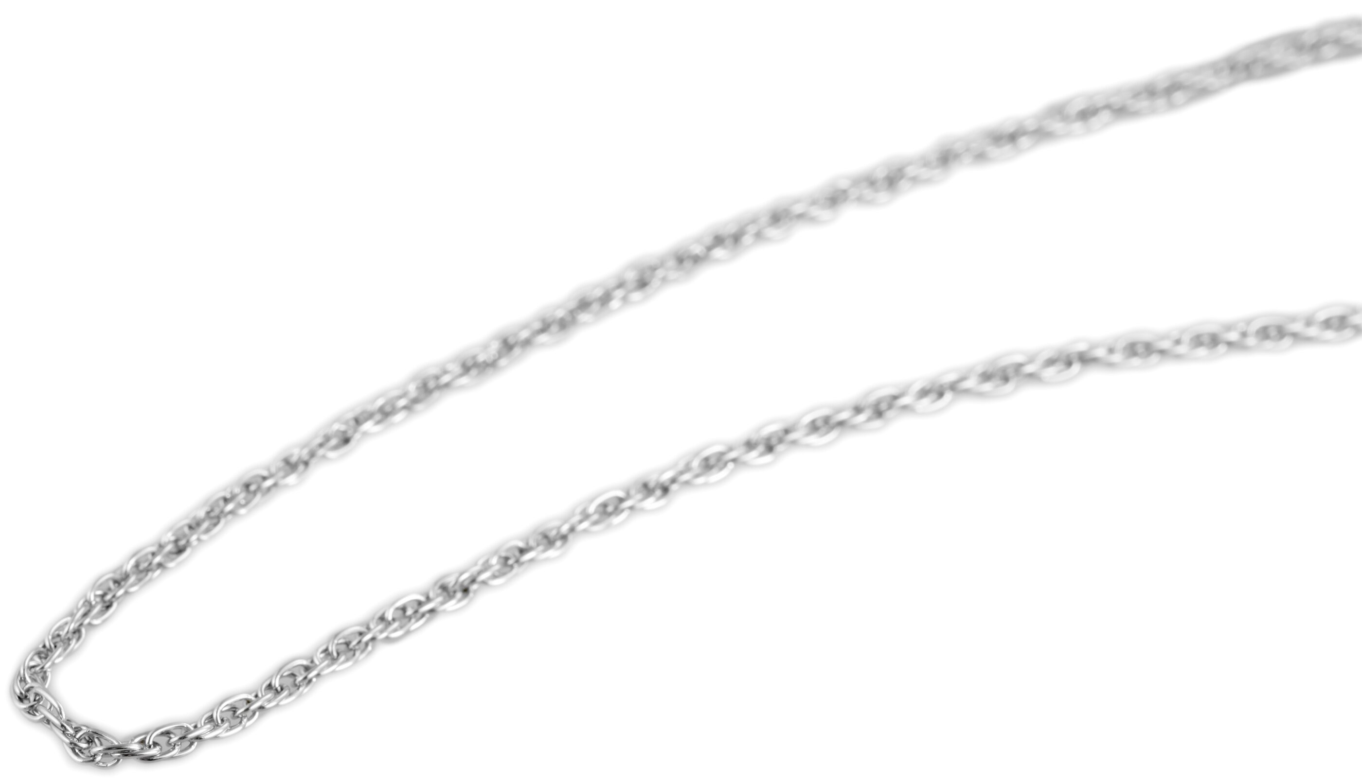 Akzent Edelstahl Damen Kordelkette, Länge: 70 cm / Stärke: 2 mm