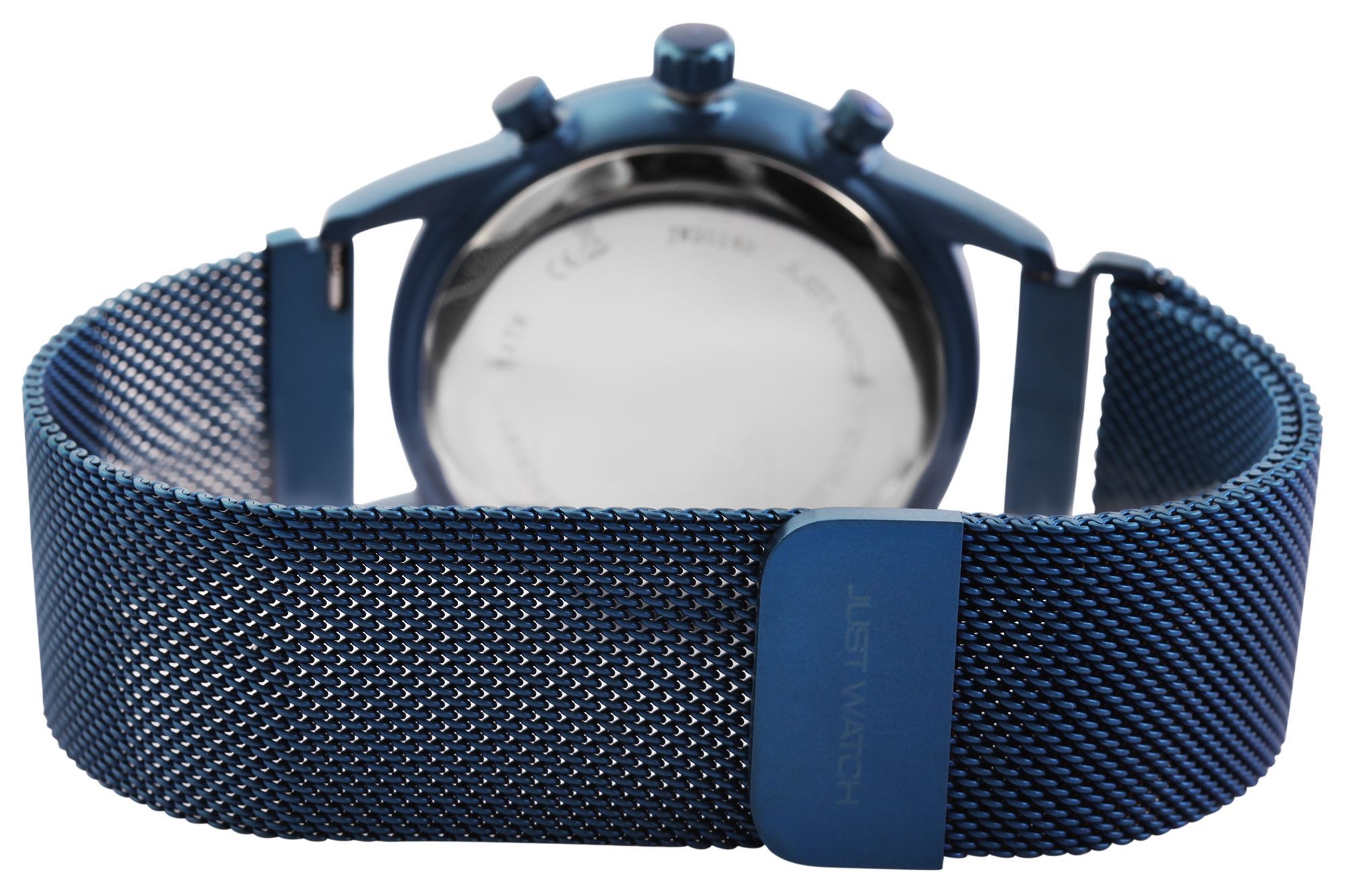 Just Watch Herrenuhr, Milanesearmband, blau