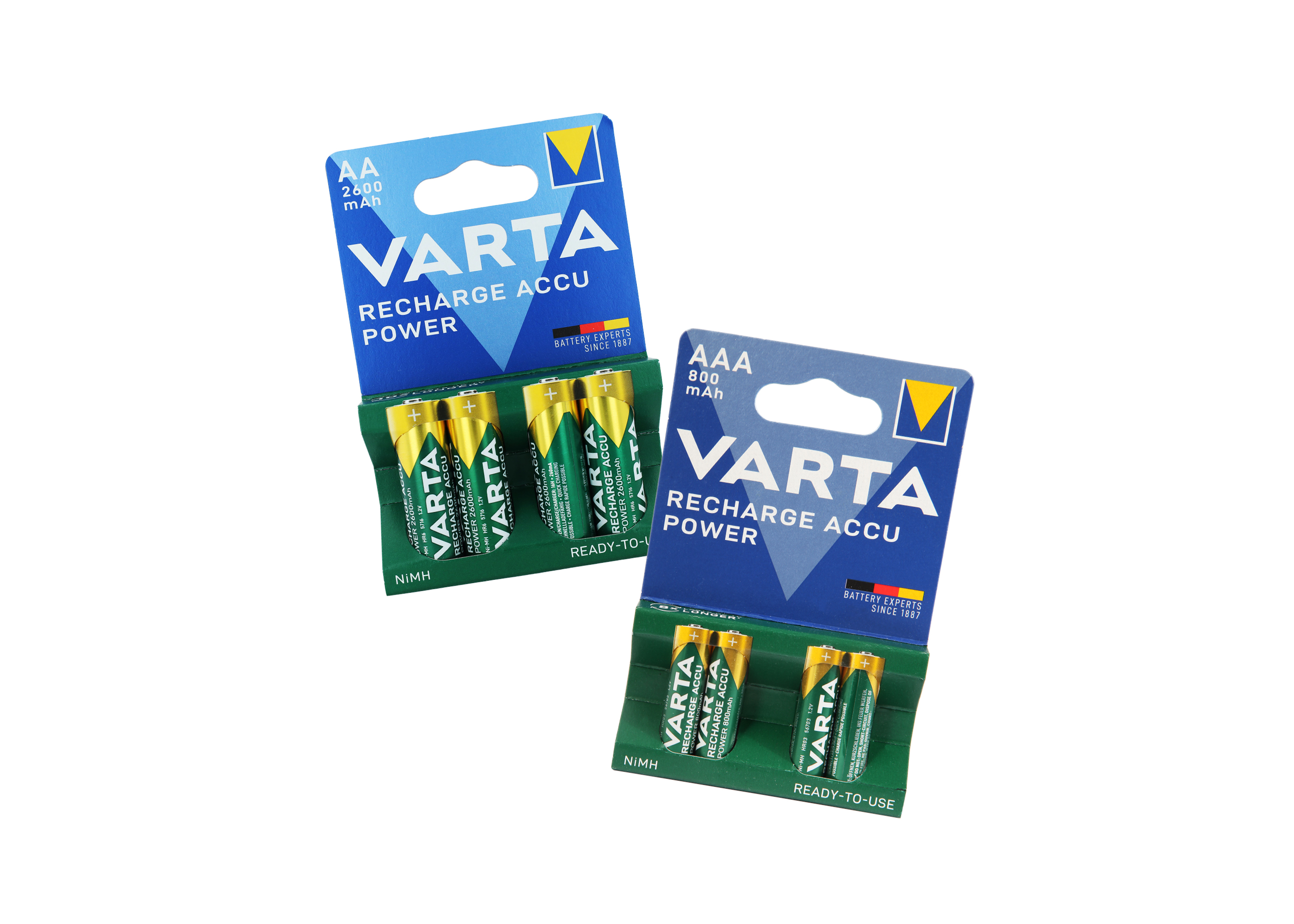 VARTA Recharge ACCU Power AA und AAA  im  4er Blister