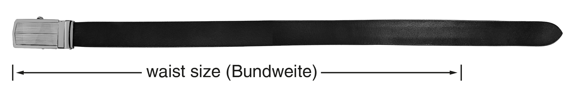 Leonardo Verrelli Echtleder Automatik-Gürtel, max. 120 cm/ 35 mm, schwarz - kürzbar