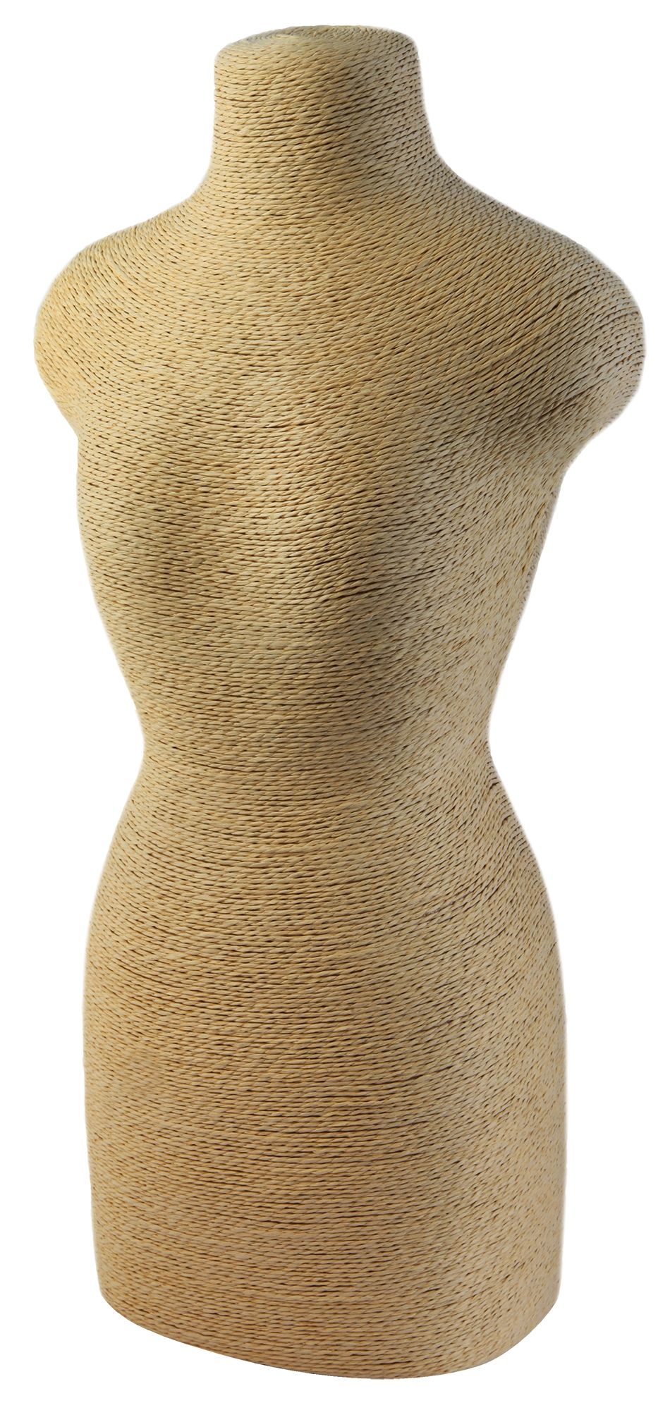 Büste, Bastfaser, beige, 40 cm x 20 cm x 11,5 cm