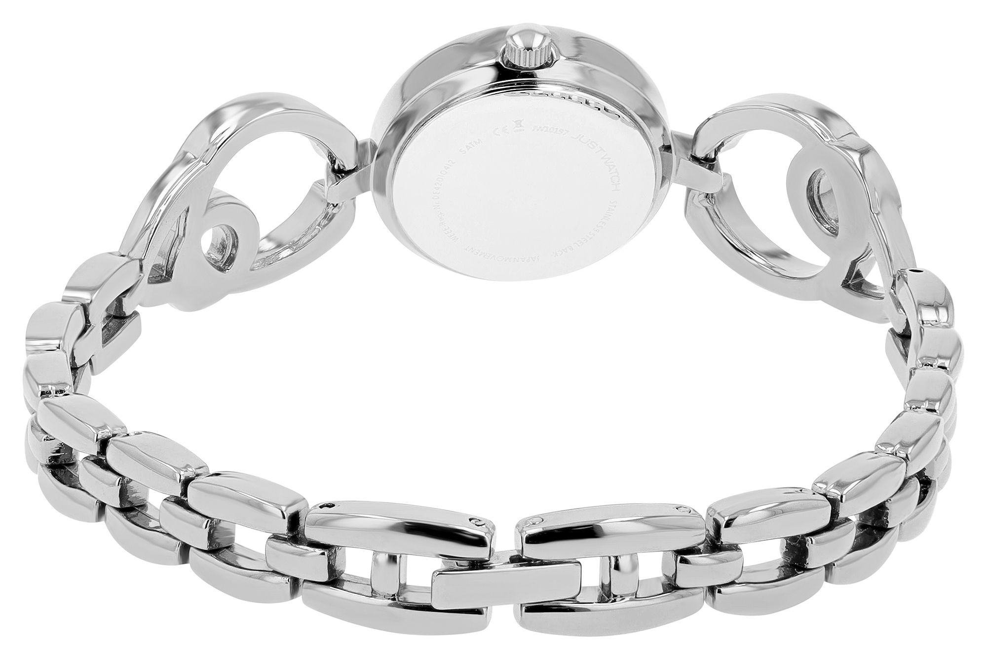 Just Watch Damenuhr "Liana" mit Gliederarmband, Ø 24 mm, silberfarben/schwarz