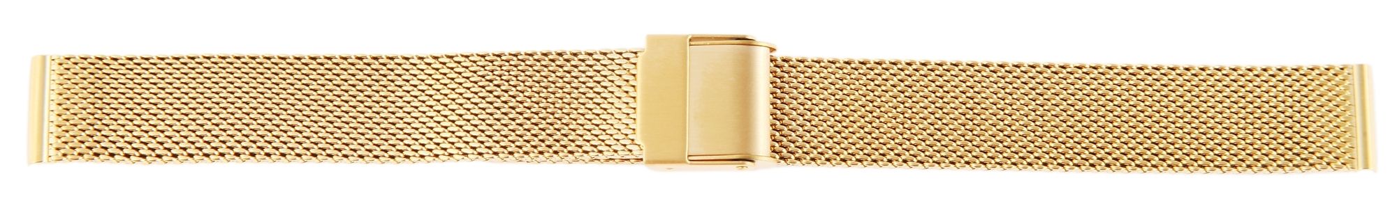 Edelstahl-Milanesearmband, goldfarben, 14 mm