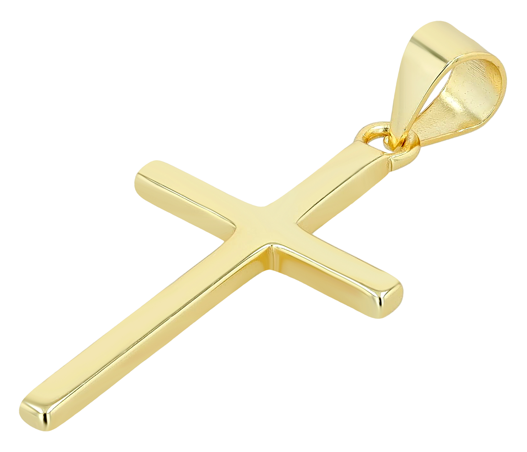 925/- Echtsilber Kettenanhänger "Crispus", Kreuz, vergoldet