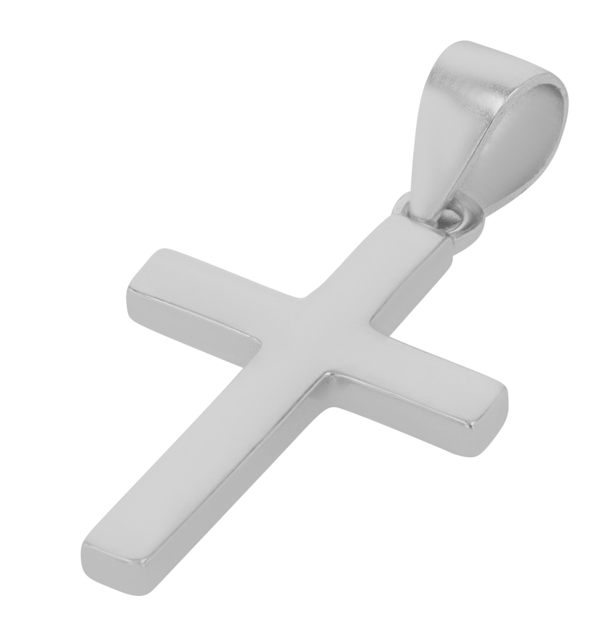"Noa" 925/- Echt Silber Anhänger - Kreuz, silberfarben rhodiniert