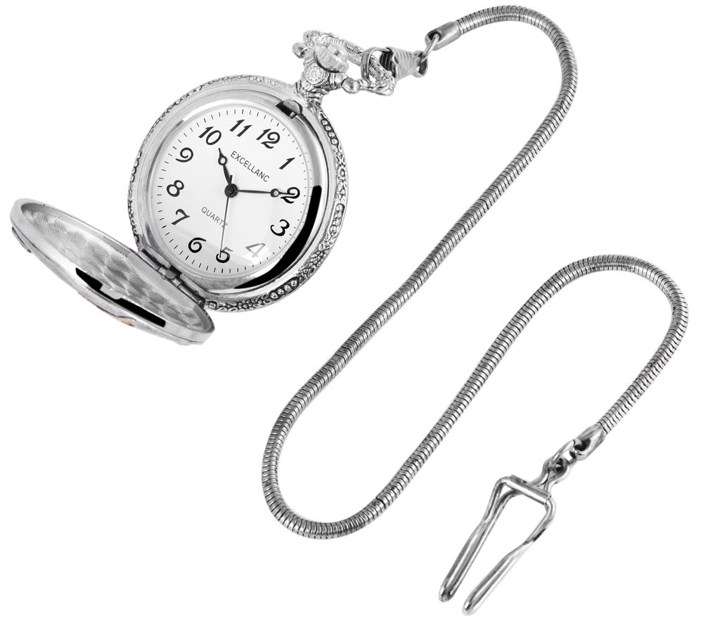Excellanc Taschenuhr, Jäger, silber- und goldfarben