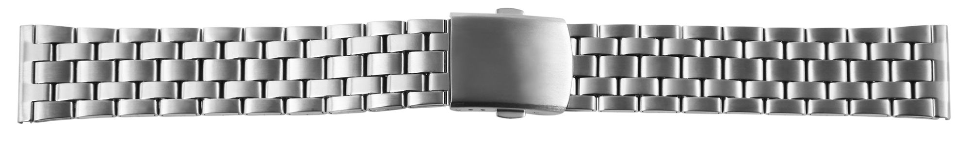 Edelstahl-Uhrenarmband, silberfaben, 18 mm