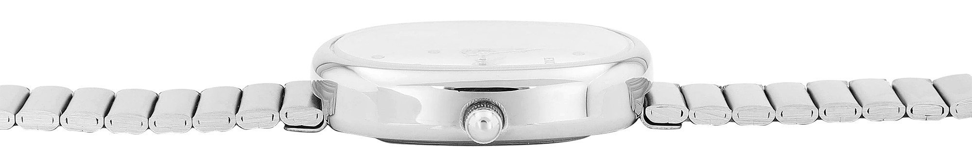 Excellanc Damenuhr - Oval mit Metallband, silberfarben/ silberfarben