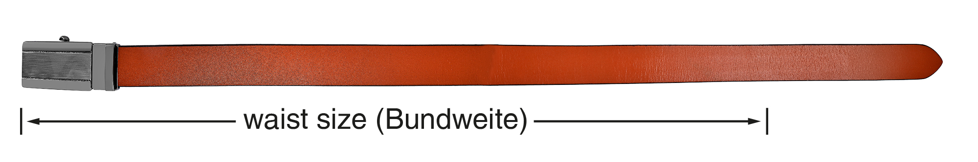 Leonardo Verrelli Echtleder Automatik-Gürtel, max. 120 cm/ 35 mm, braun (tan) - kürzbar