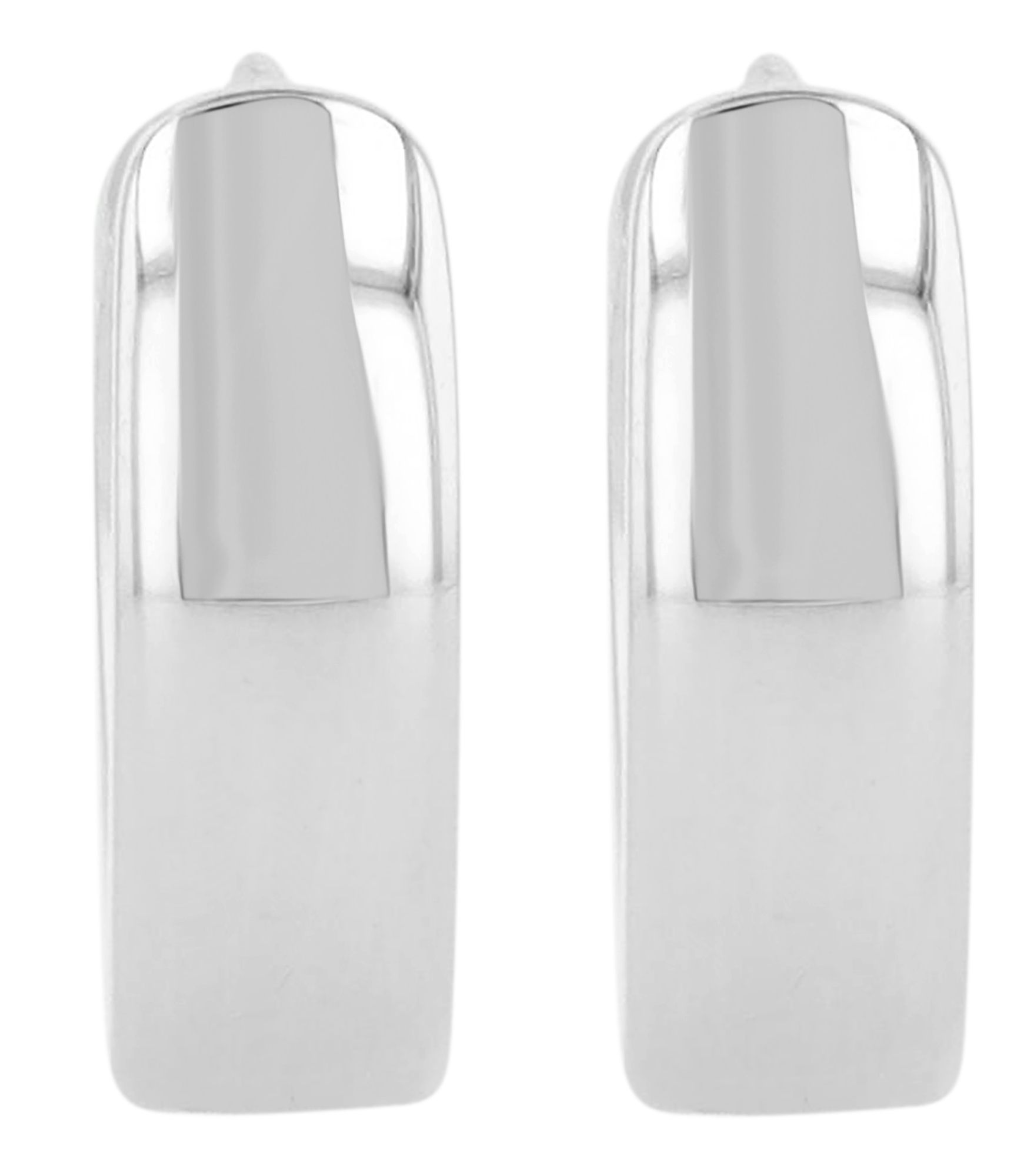 "Maithe" 925/- Echt Silber Creolen/ Huggie, Ø 9mm, rhodiniert